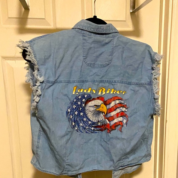 Jean Biker Vest - Picture 1 of 3